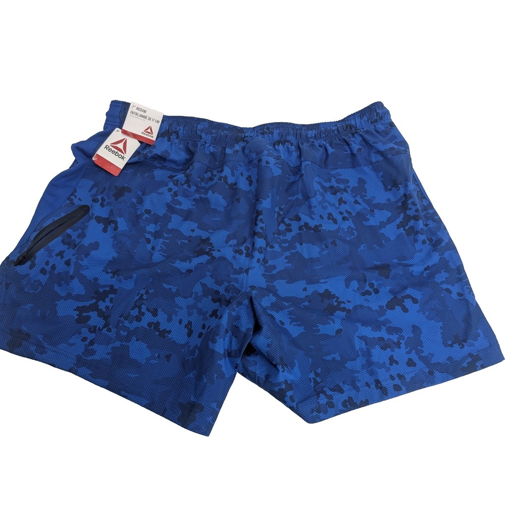 Reebok Men's Pace Breaker Woven Shorts: Size 3XL in Cobalt Camo